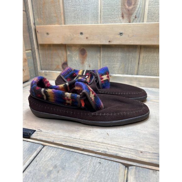 VANS Surf Siders Brown Pull On Booties US7.5 Rare Flats Casual Brown Boho - Picture 1 of 8